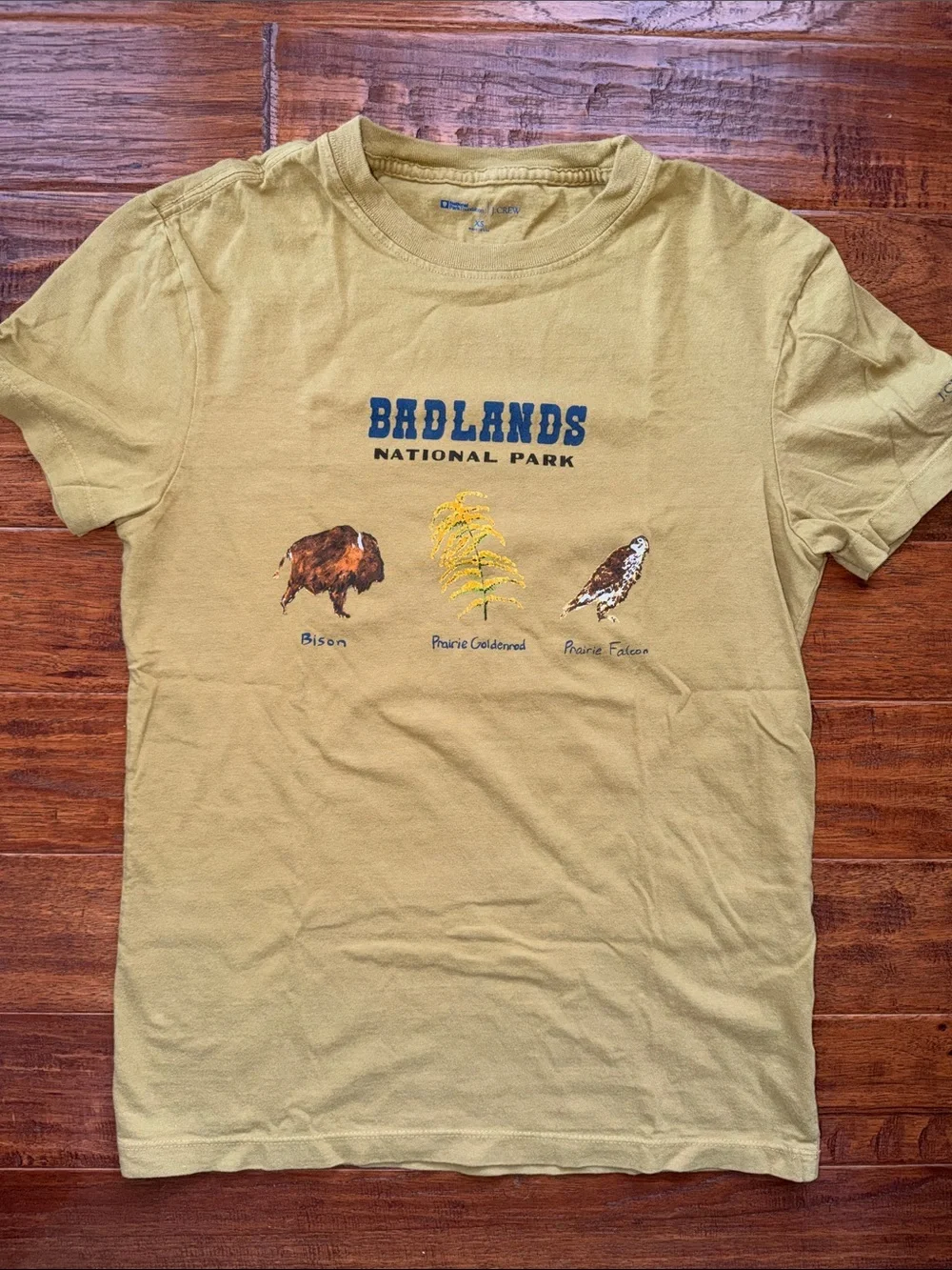 JCrew National Park Foundation Badlands and J.Crew graphic T-shirt, XS (men's)